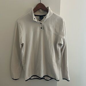 The North Face White Snap Pullover